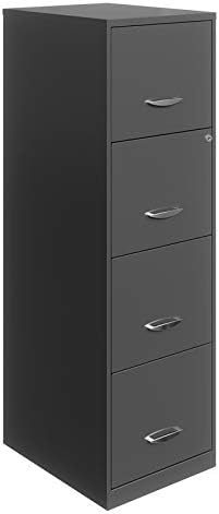 Charcoal 4 Drawer Metal Letter File Cabinet U78614