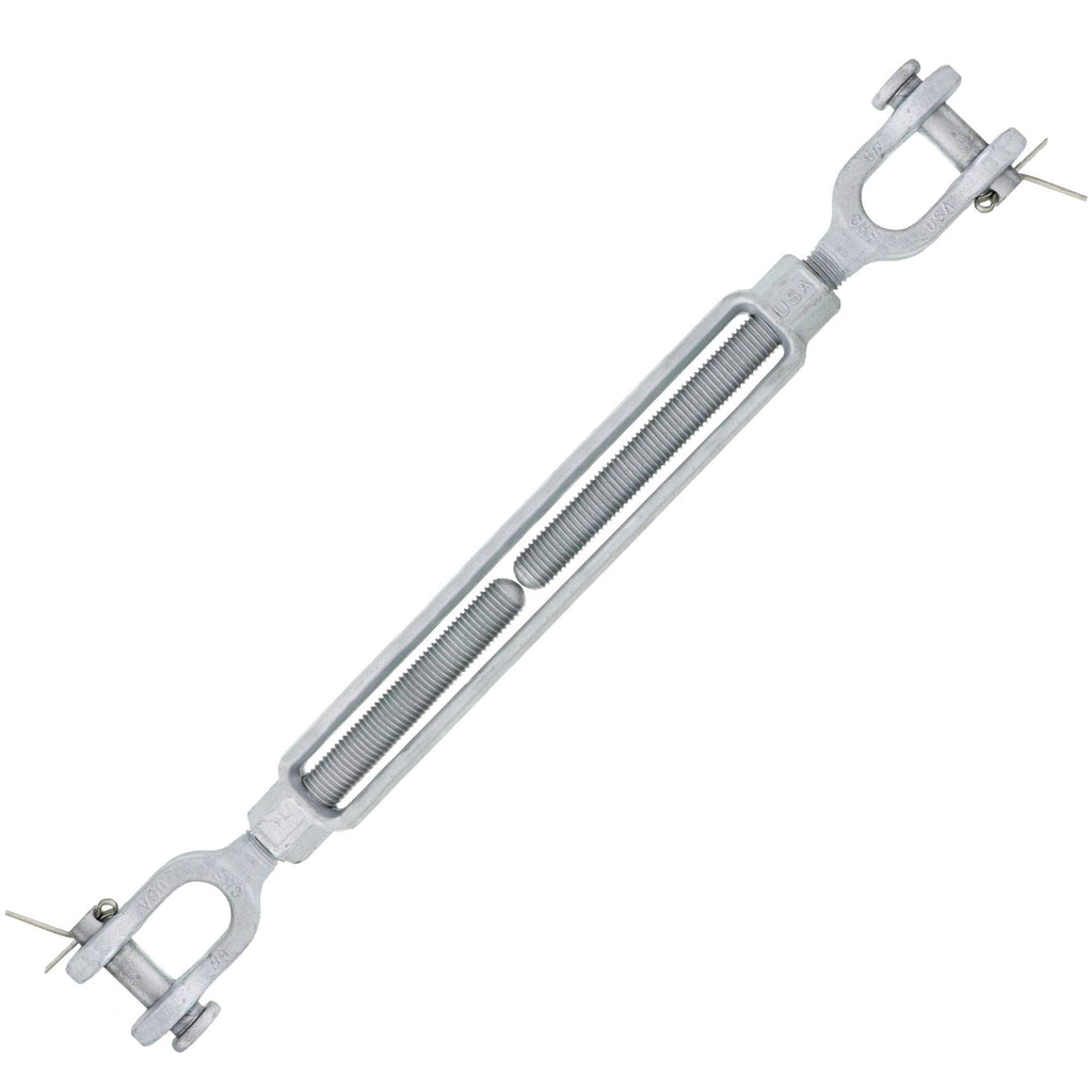 7/8 x 12 Hot Dip Galvanized Jaw x Jaw Turnbuckle J261