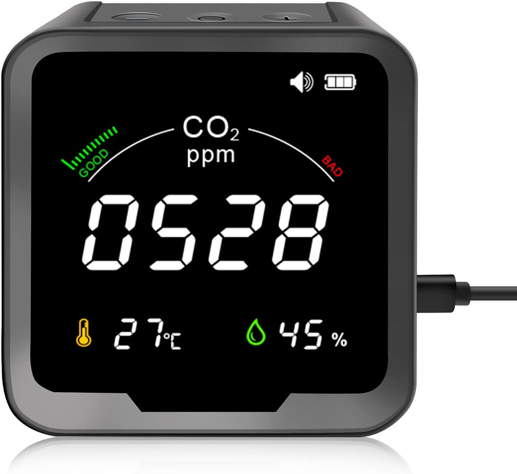 CO2 Monitor Temperature Humidity Detector 400-5000 PPM T481