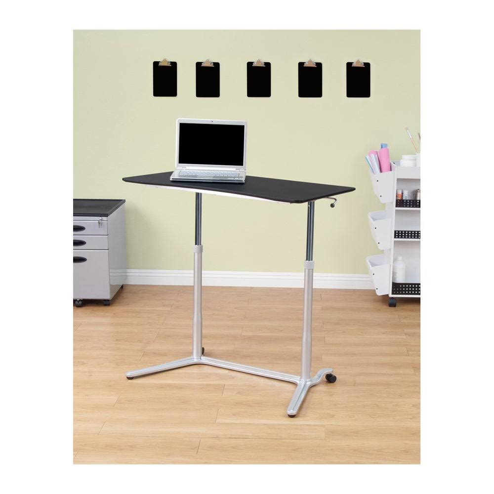 Adjustable Height Desk - Silver - Black R75136