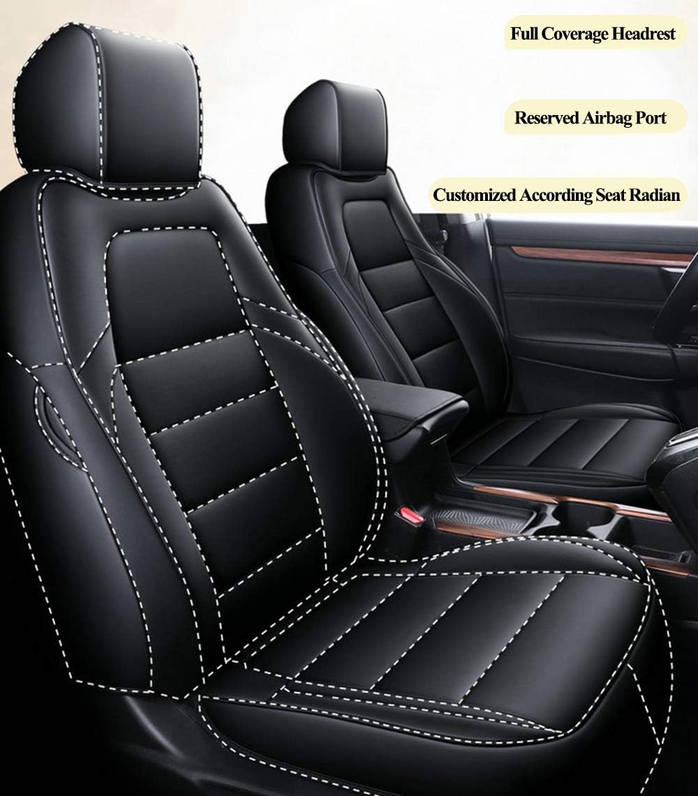 Black Leatherette Full Set Car Seat Covers A868429