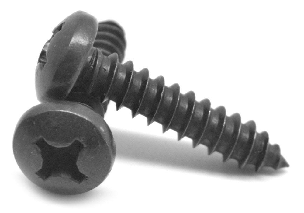#6-20 x 5/8 Sheet Metal Screw Phillips Pan Head Type AB Low Carbon Steel Black Oxide Pk 10000 V644173