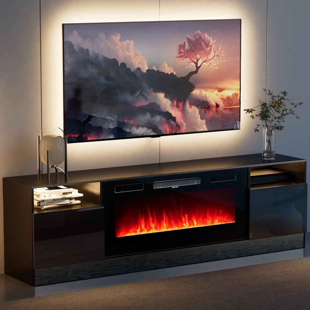 Black Fireplace TV Stand with 36'' Electric Fireplace N698650