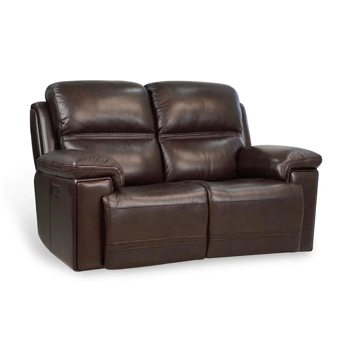 Leather Power Reclining Loveseat with Adjustable Headrest B10565