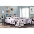 Black Metal King Bed with Arched Spindle Headboard Z920