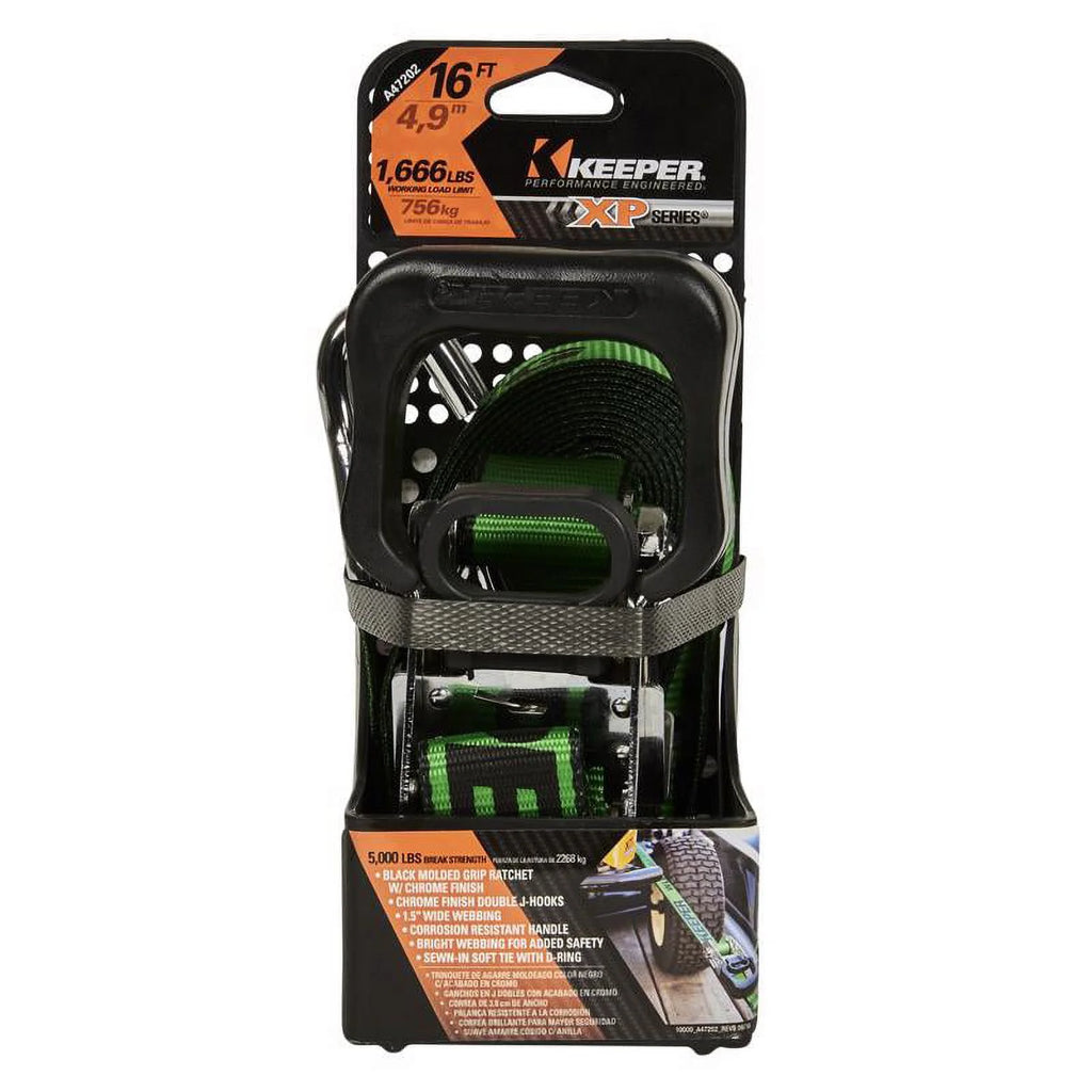 16' Green Tie Down Strap Q689