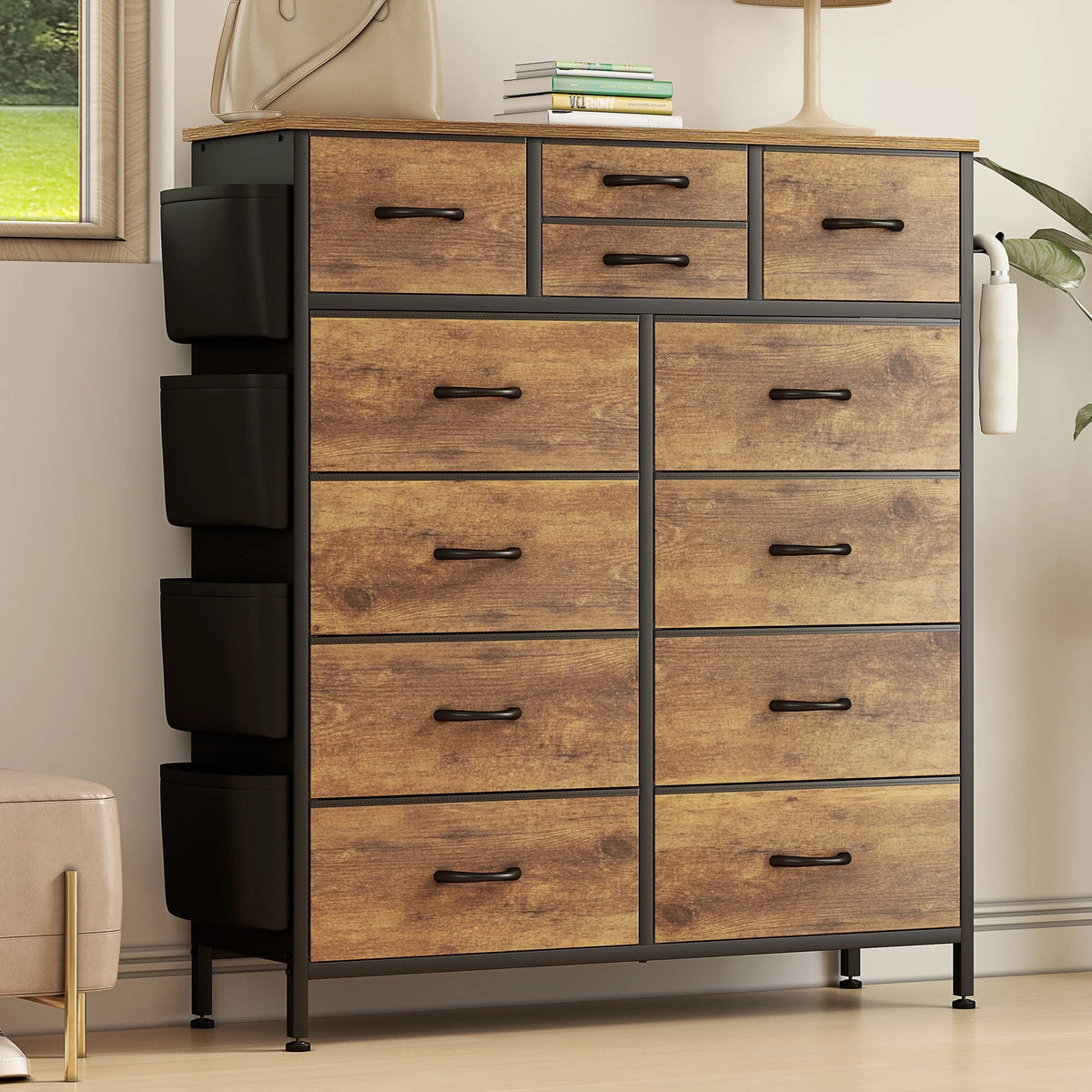 12 Drawer Fabric Dresser T2696