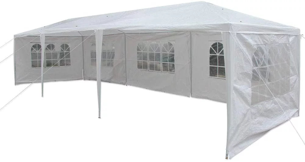 10'x30' Outdoor Canopy Tent with 8 Side Walls White A3052