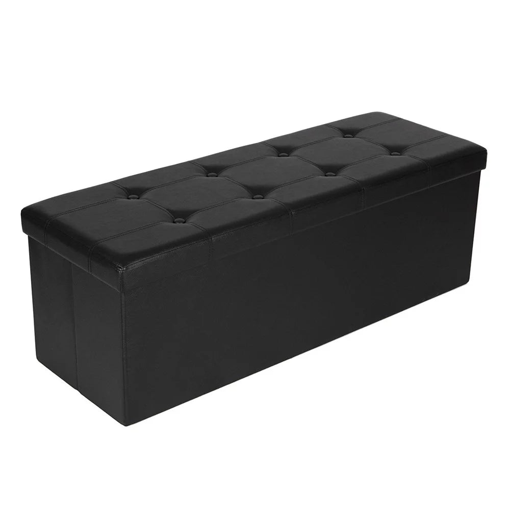 Faux Leather Storage Ottoman Bench S829898