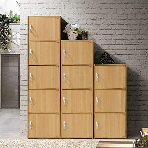 3 Shelf 3 Door Bookcase in Beech K60546
