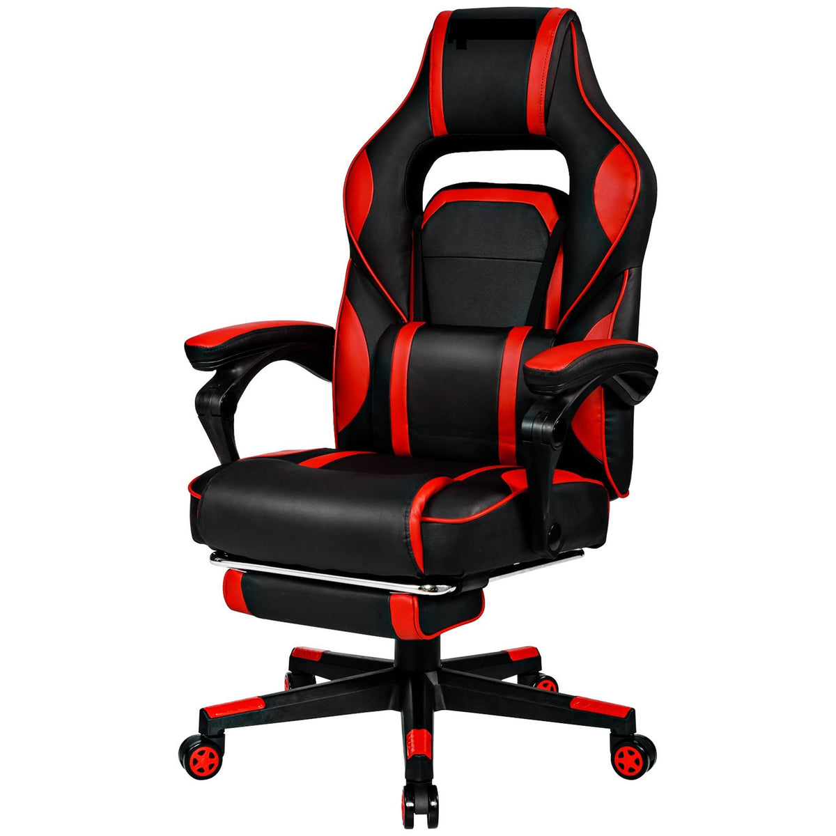 Red Black Ergonomic High Back Racing Gaming Chair with Footrest L452