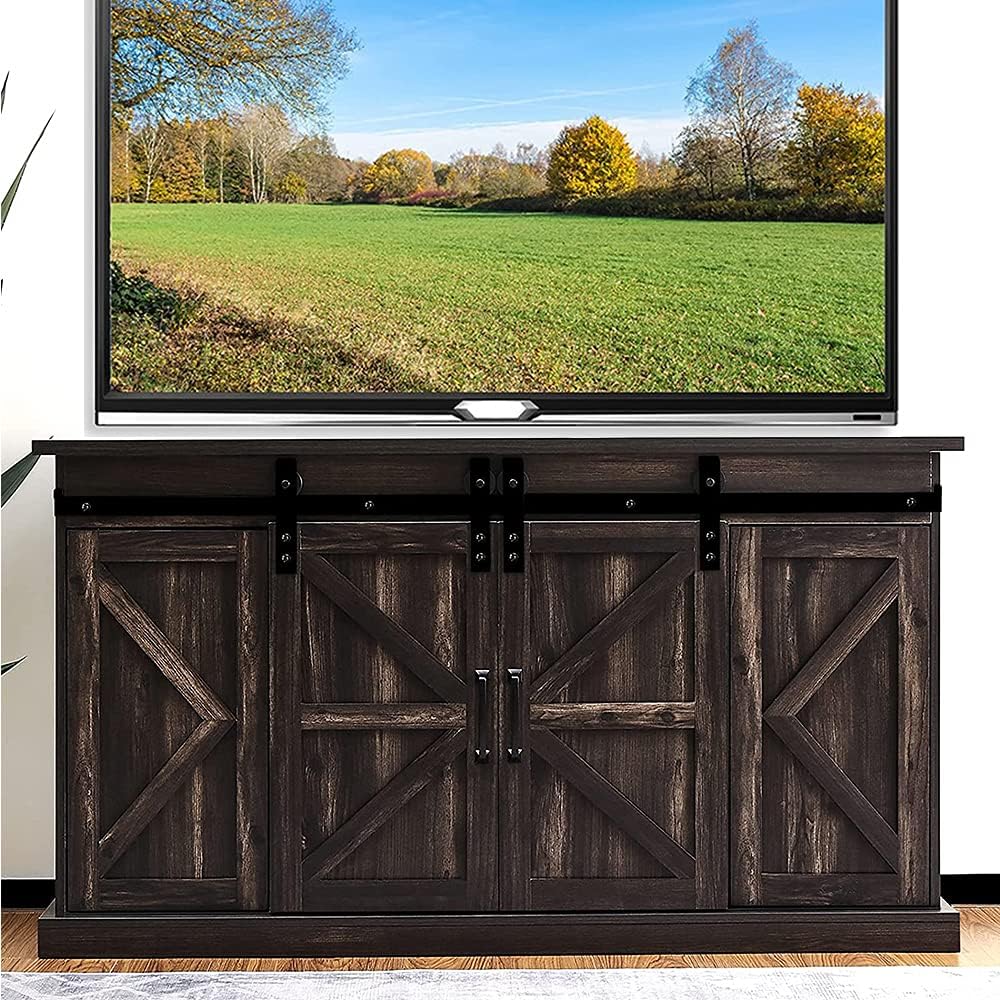Espresso Sliding Barn Door TV Stand G22294