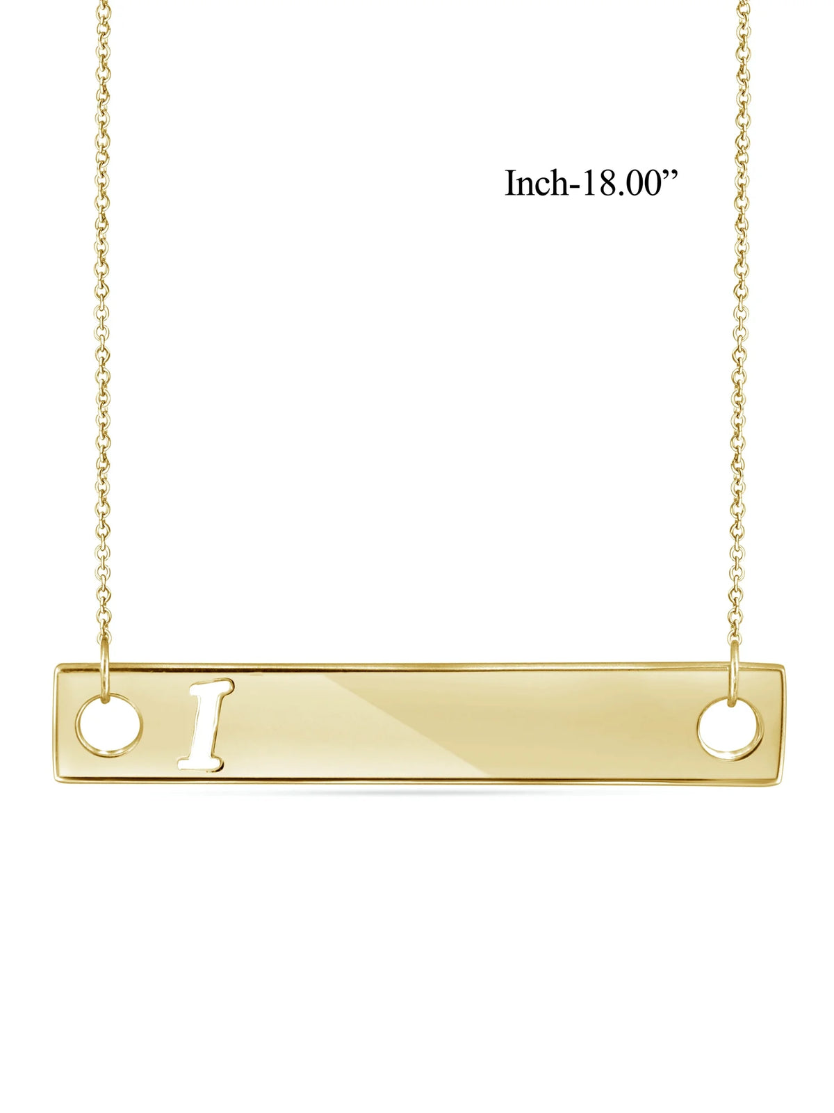 14K Gold Over Silver Bar Necklace V37746