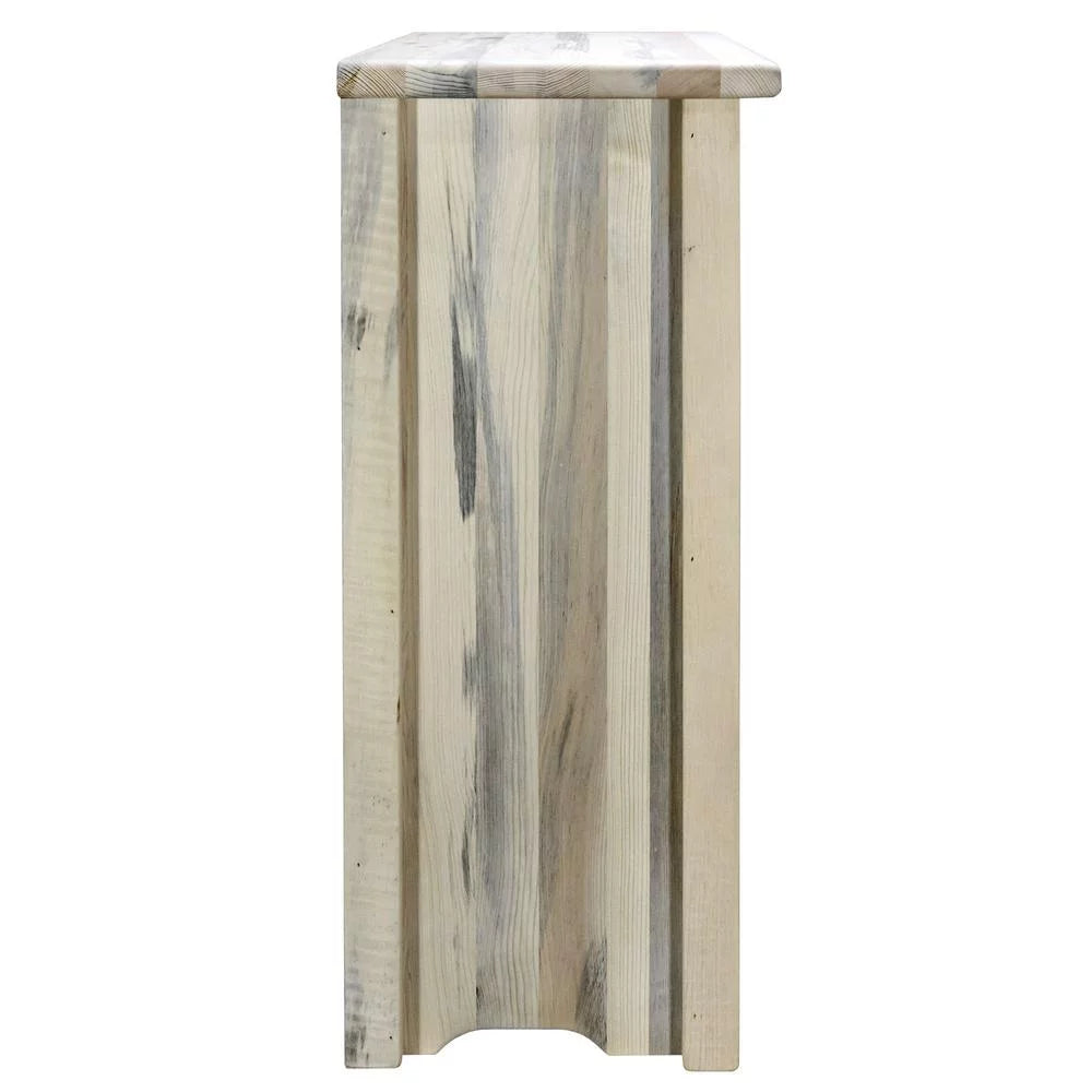 Pine Wood Accent Cabinet with Bear Design F73561