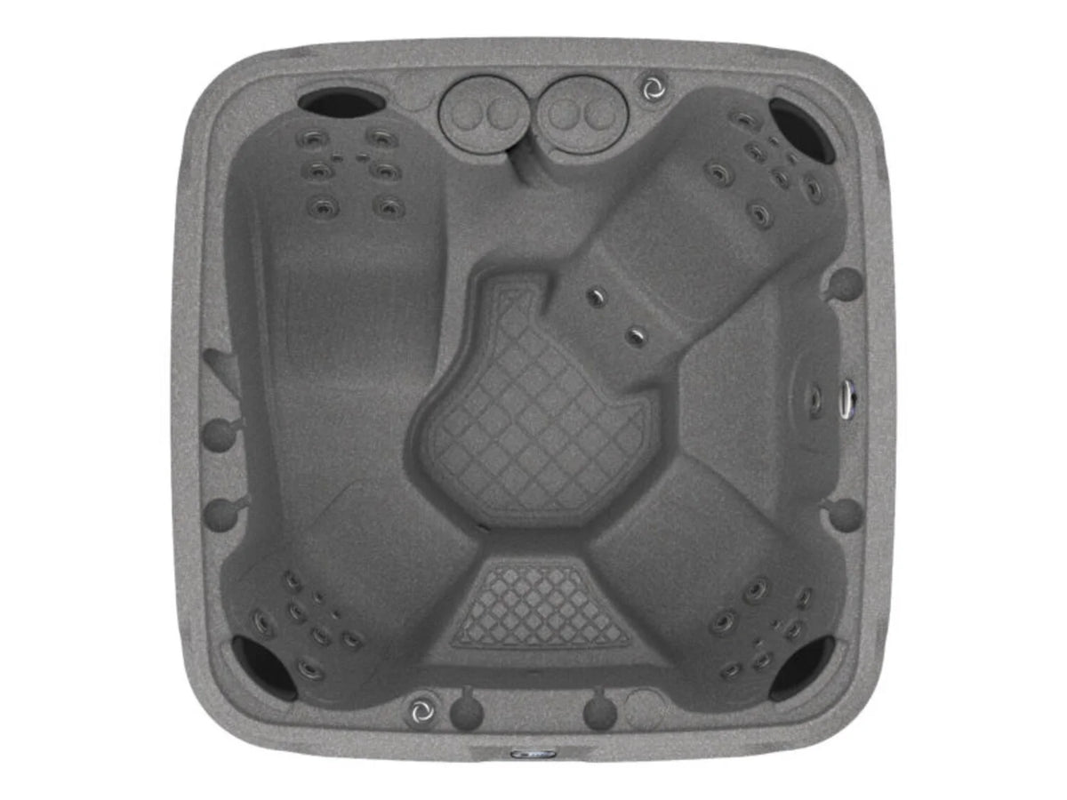 6-Person 35-Jet Plug and Play Hot Tub with 2 LED Waterfalls, Step with Handrail and Cover with Lifter V378