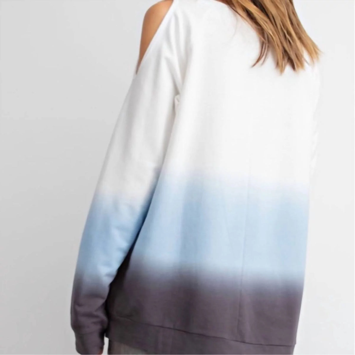 Tie Dyed Cold Shoulder Top C769