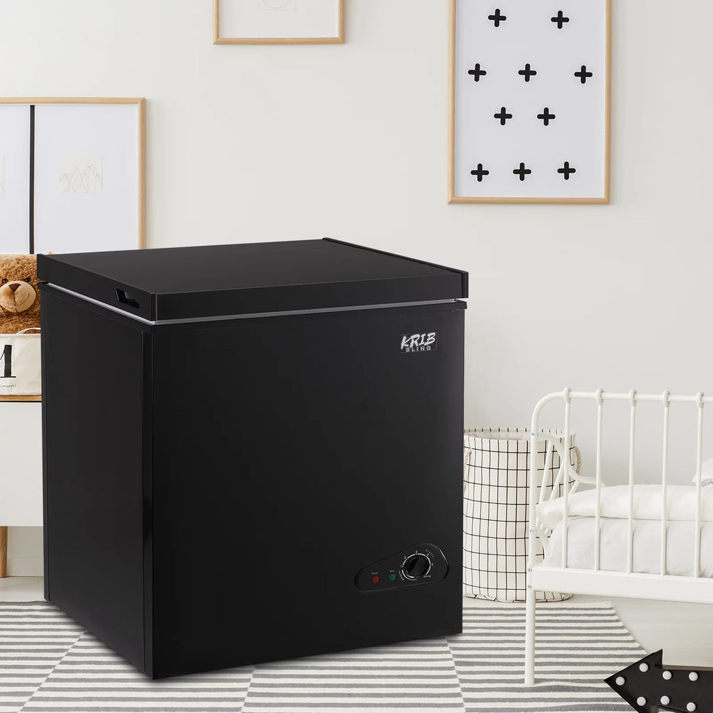 5.0 Cu.ft Black Chest Freezer with Removable Basket Y278838