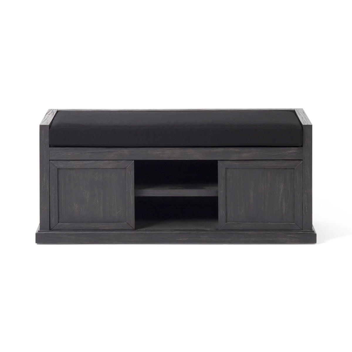 Acacia Wood Storage Bench with Cushion C85504