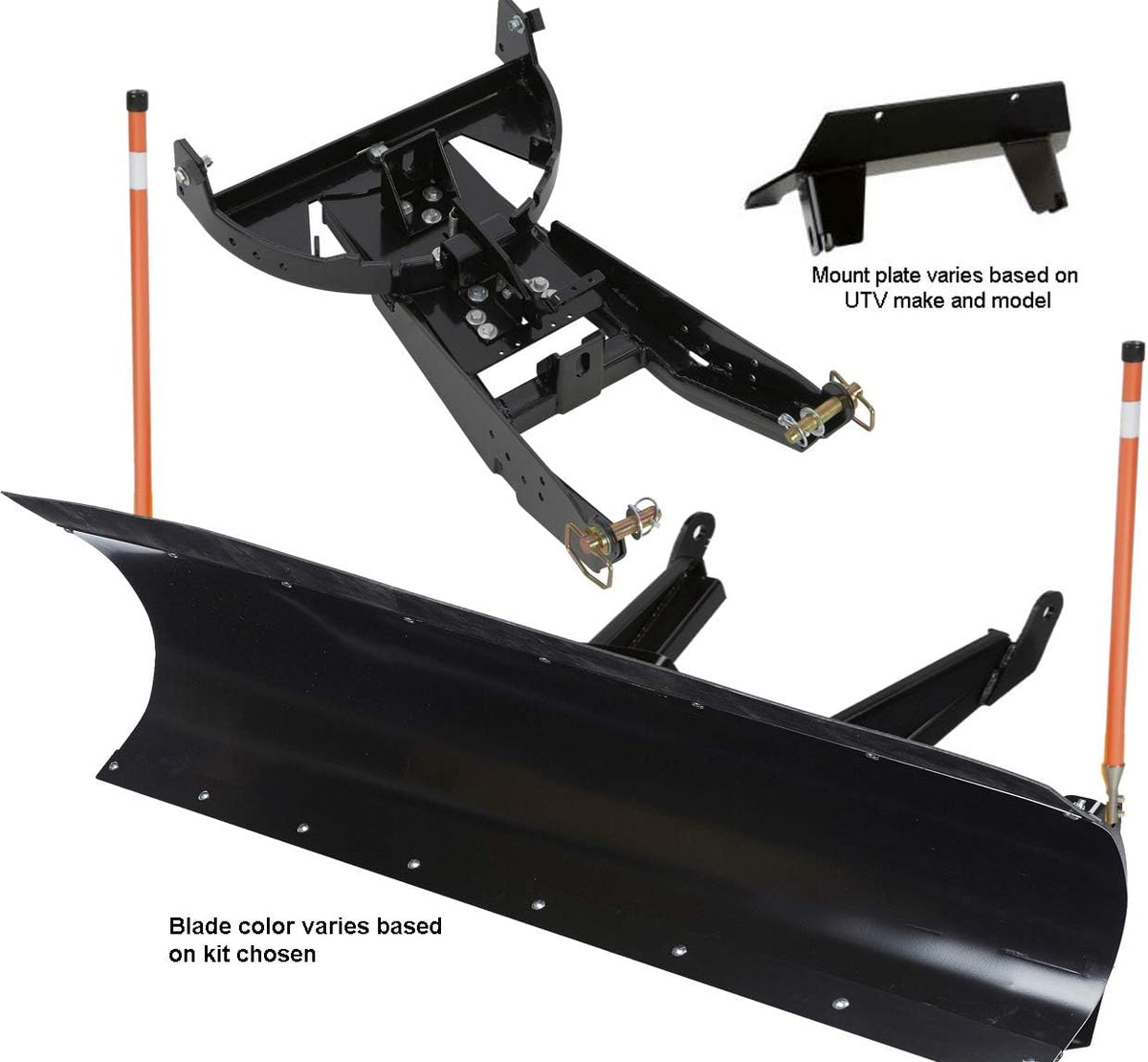72" Pro UTV Snow Plow Kit in RED N7389