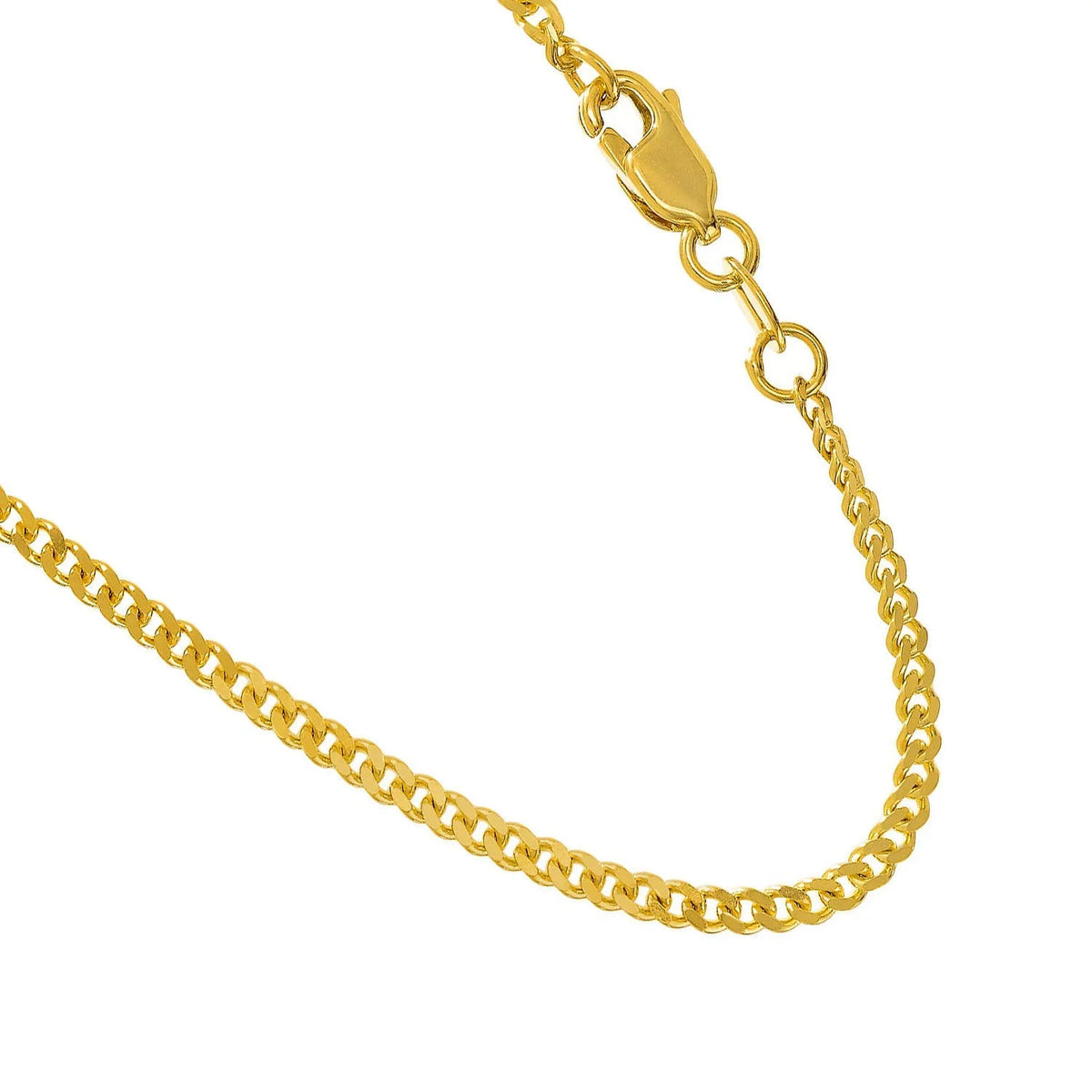 10k Yellow Gold 2 mm Curb Chain Necklace 24 Inches R8846