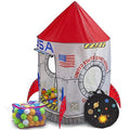 Space Adventure Rocket Play Tent with 100 Soft Ball Pit Balls D116