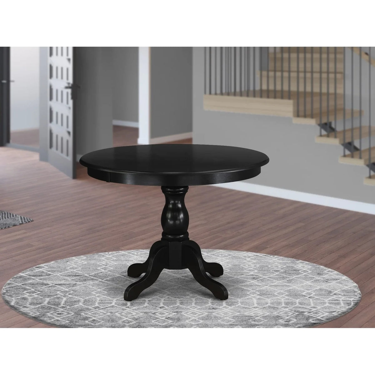 Mahogany Wood Dining Table with Pedestal Legs W653
