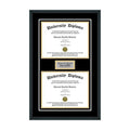 Black 3/4x22 Double Diploma Frame L478