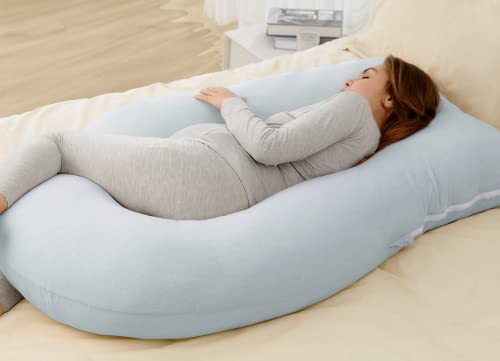 U Shaped Full Body Maternity Pillow with Removable Cover, Grey M21490