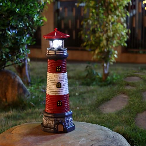 Solar Lighthouse Decorative LED Rotating Lamp J824185