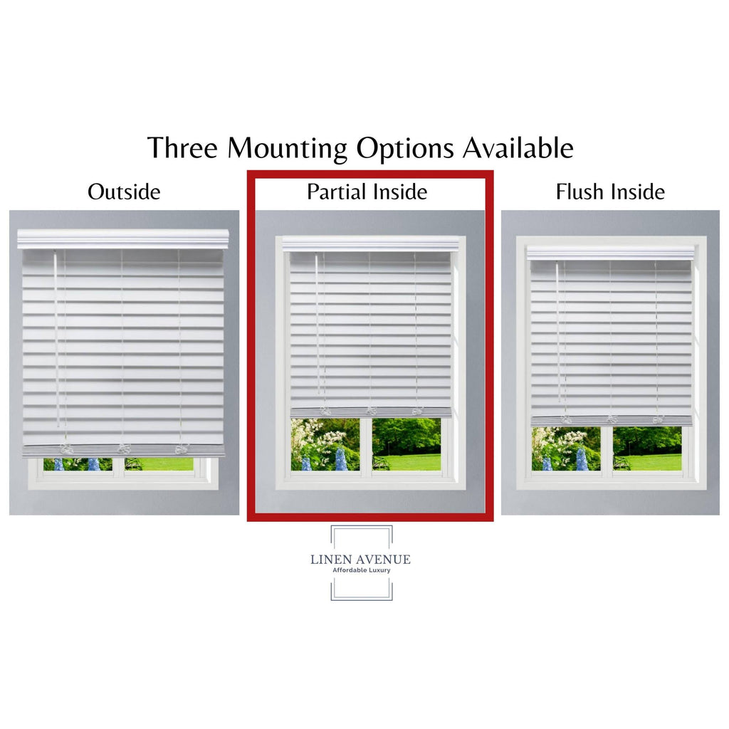 White Faux Wood Cordless Blind A9005