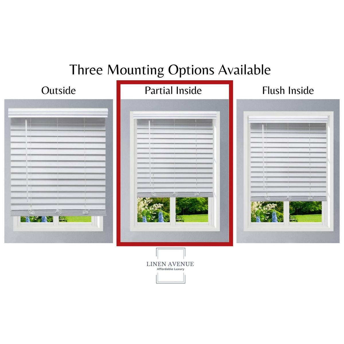 White Faux Wood Cordless Blind A9005