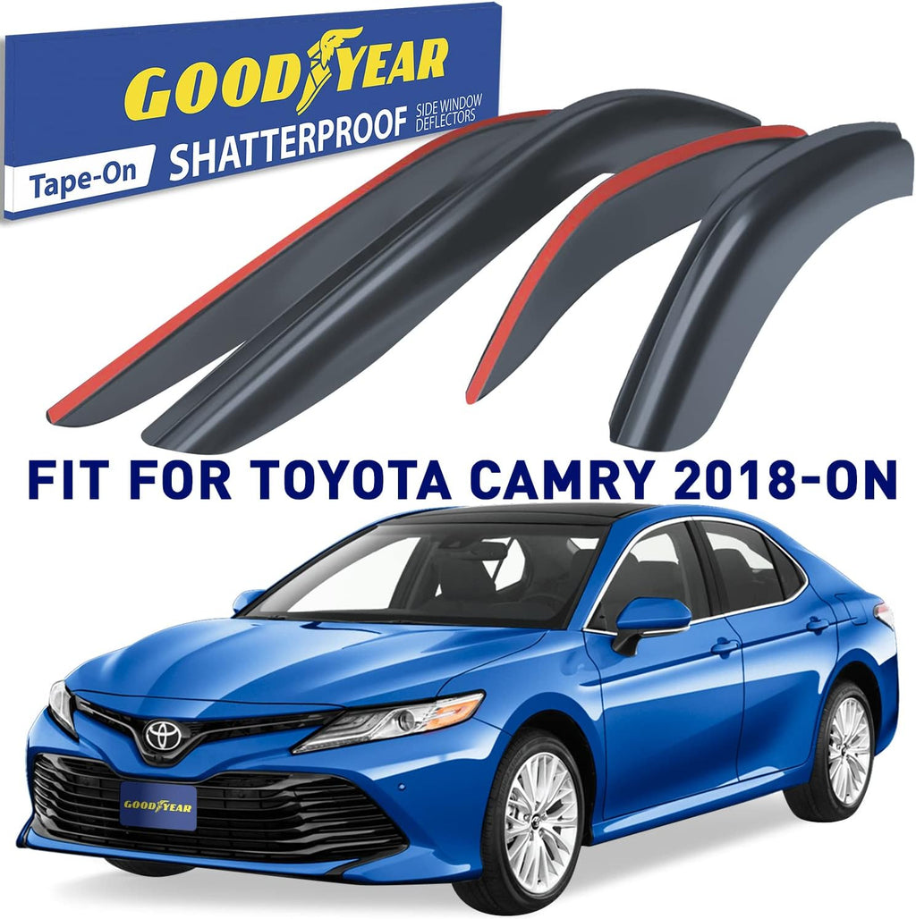 4 pcs Tape-on Side Window Deflectors for Toyota Camry 2018-2022 B4520
