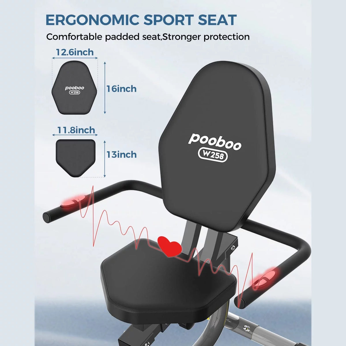 Recumbent Exercise Bike Belt Drive Indoor Cycling Bike G7921
