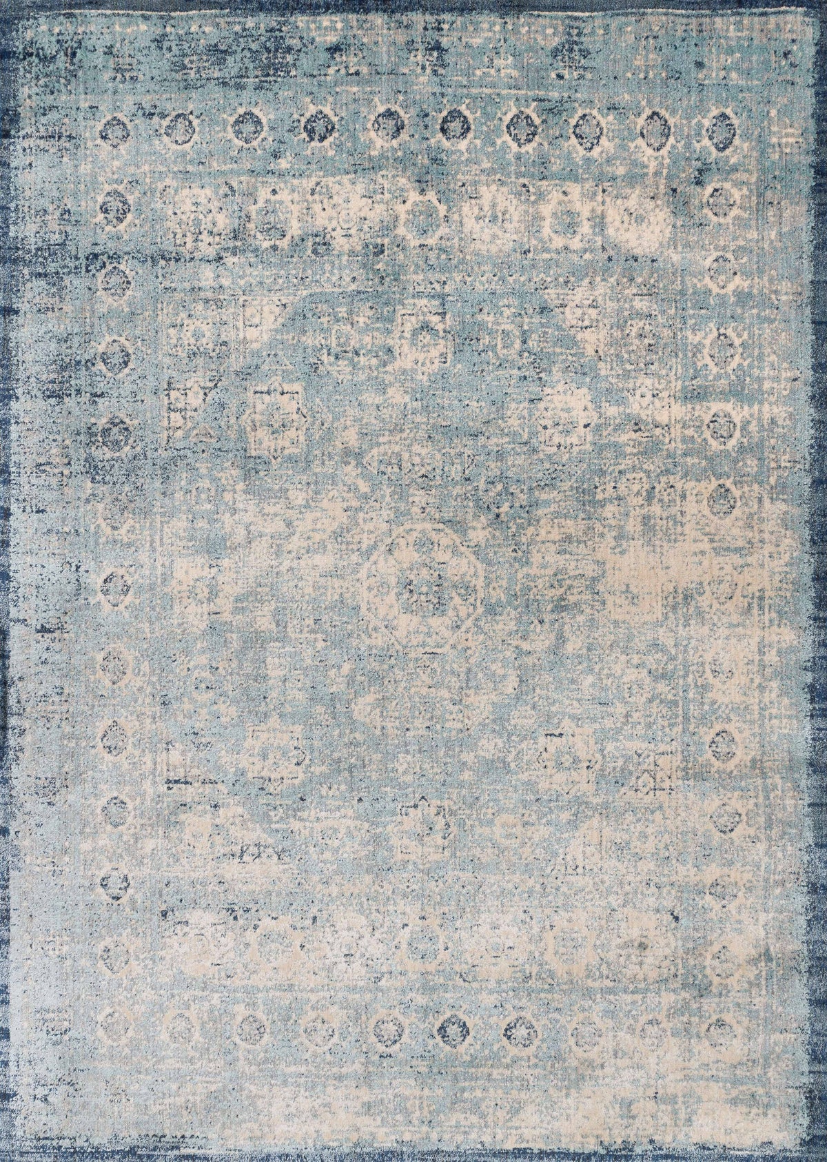 Lt. Blue Ivory Rug K4385