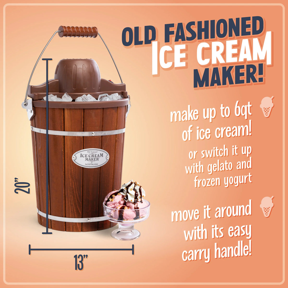 6-Quart Electric Ice Cream Maker F875728