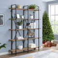 Industrial 5-Shelf Double Wide Metal Bookshelf X742