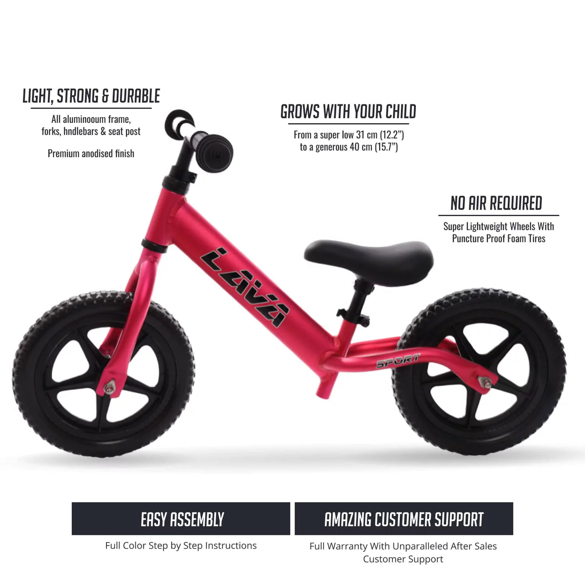 Lightweight Aluminium Toddler Balance Bike E617823