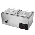 600W 2-Pan Stainless Steel Food Warmer O10229