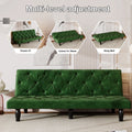 66" Green Velvet Sofa Bed D6184
