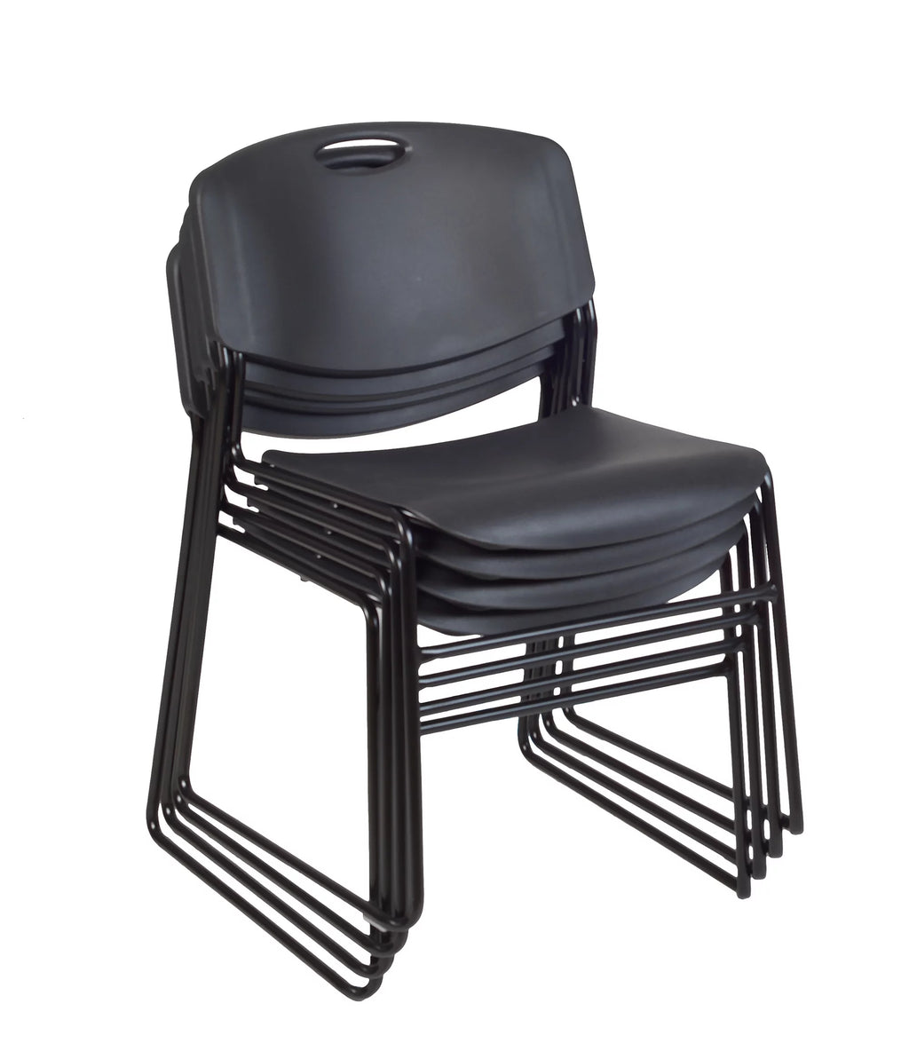 Black 4 Pack Stackable Armless Chair H60092