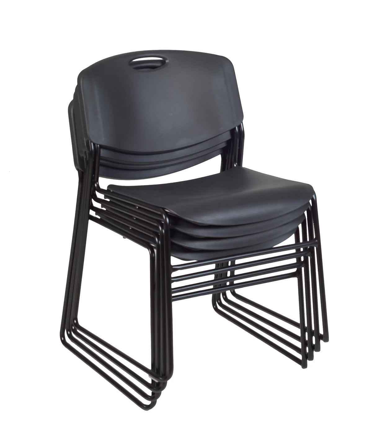 Black 4 Pack Stackable Armless Chair H60092