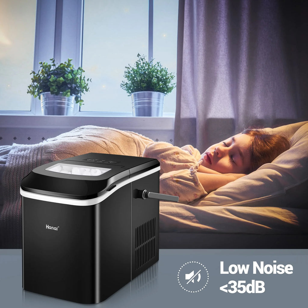 Black Portable Compact Countertop Ice Maker V3321