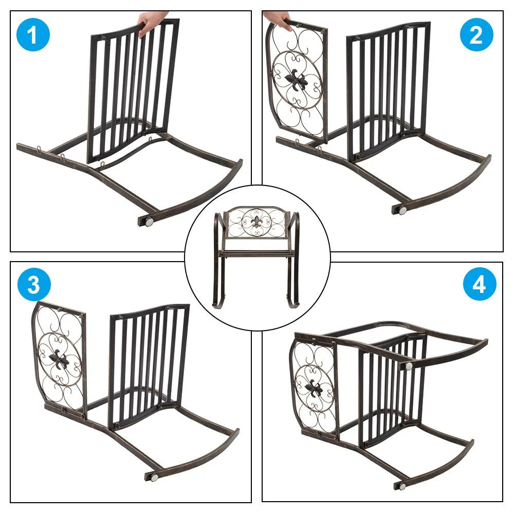 Metal Manual Rocking Chair U865