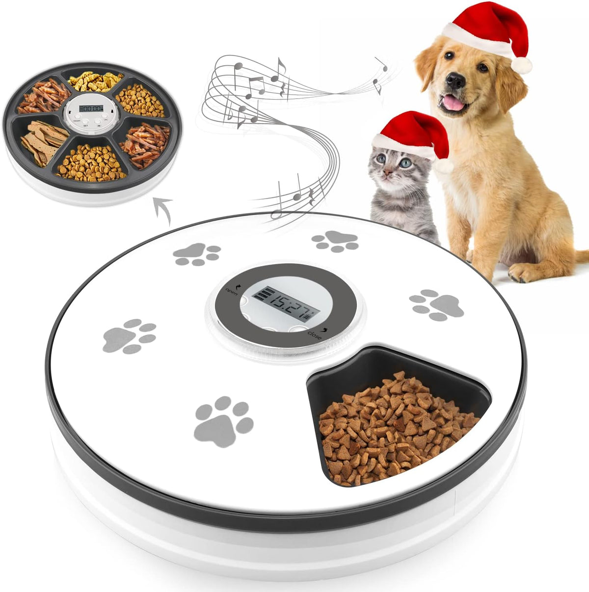 Automatic Cat Feeder with Voice Reminder Pack of 2 W7827