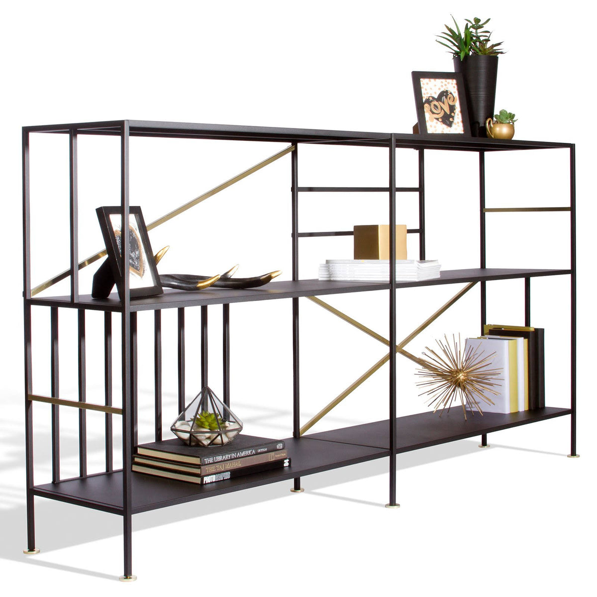 Black 2 Shelf Bookcase L79366