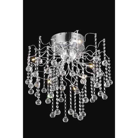 6 Light Chrome Flush Mount F6665