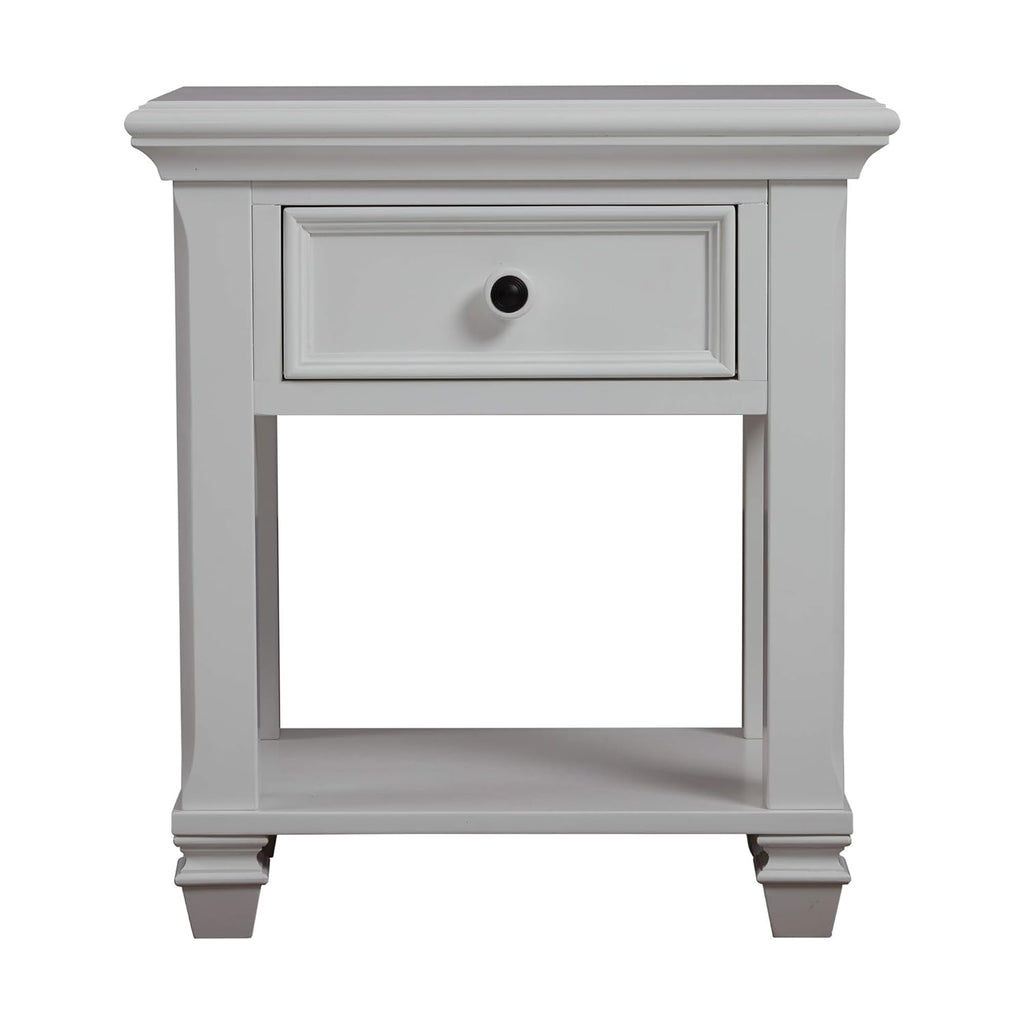 Pure White 1 Drawer Nightstand S5623