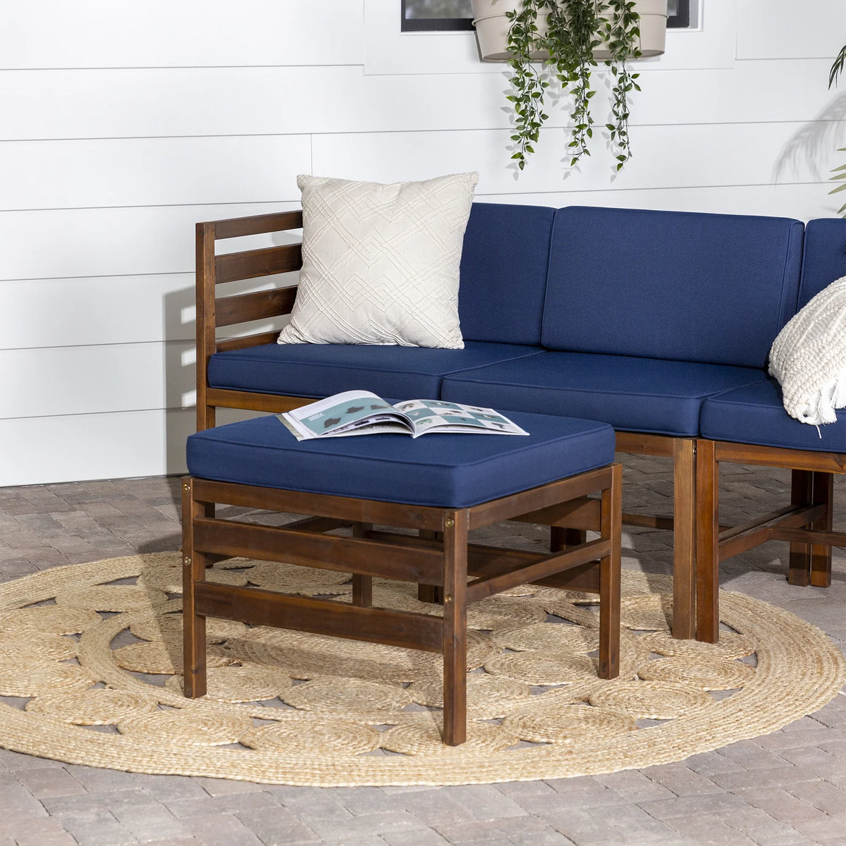 Navy 4 Piece Modular Patio Sectional V679