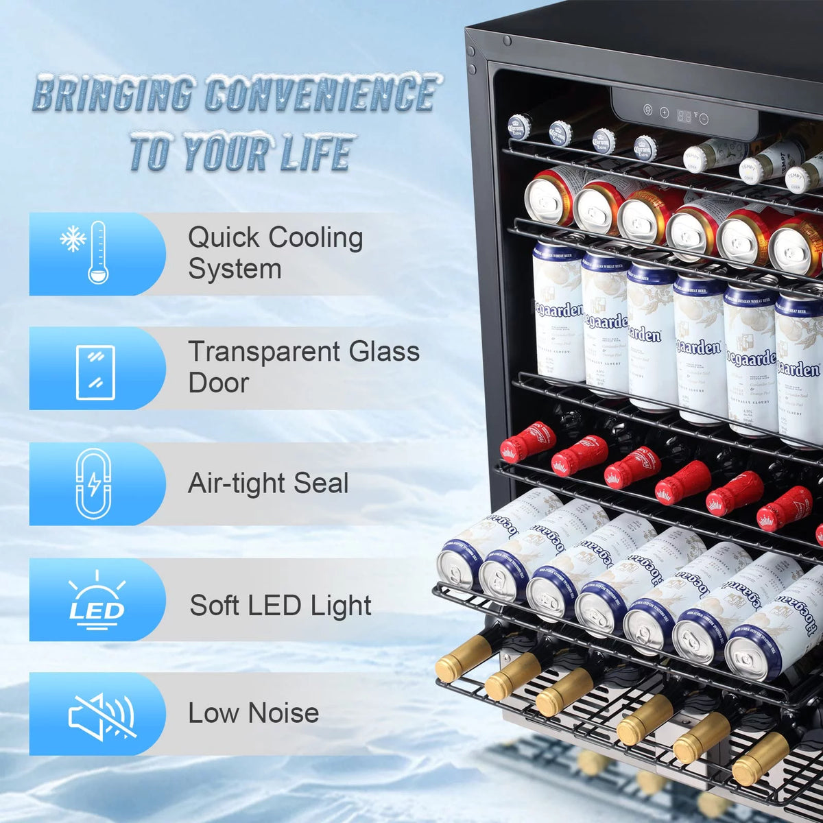 5.1 Cu.ft Beverage Refrigerator Cooler with Lock C701