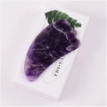Amethyst Rough Stone Face Roller & Gua Sha Tool Set X420